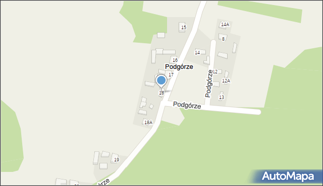 Podgórze, Podgórze, 18, mapa Podgórze