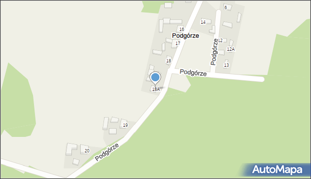 Podgórze, Podgórze, 18A, mapa Podgórze