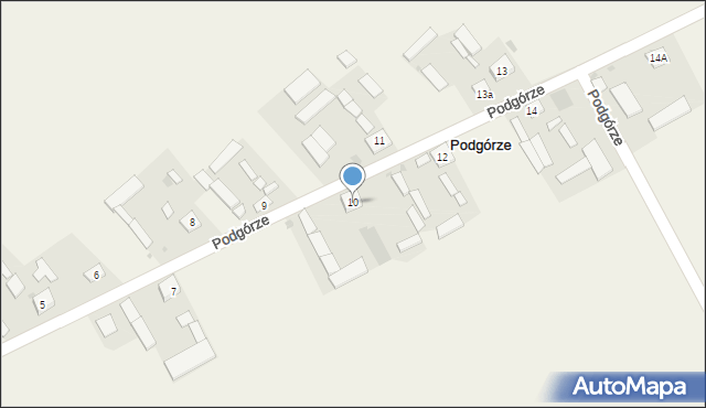 Podgórze, Podgórze, 10, mapa Podgórze