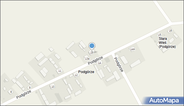 Podgórze, Podgórze, 13, mapa Podgórze