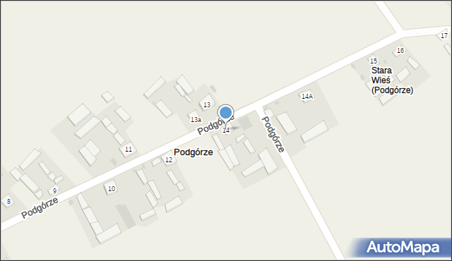 Podgórze, Podgórze, 14, mapa Podgórze