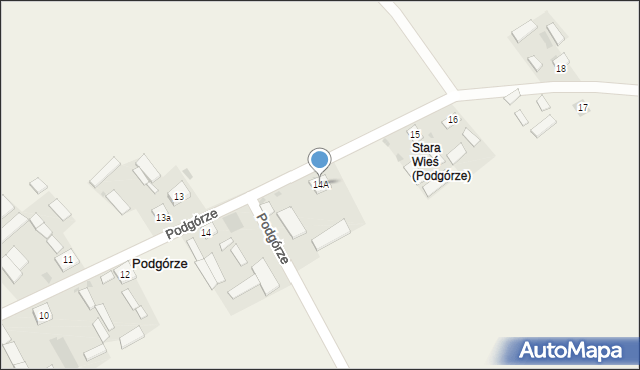 Podgórze, Podgórze, 14A, mapa Podgórze