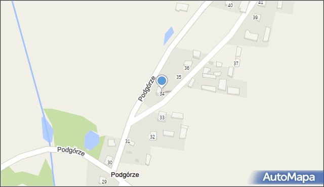 Podgórze, Podgórze, 34, mapa Podgórze