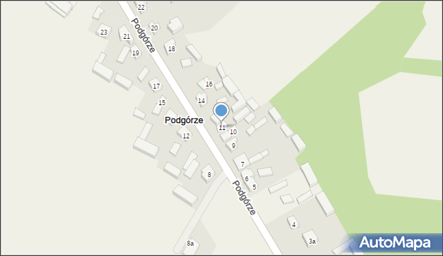 Podgórze, Podgórze, 11, mapa Podgórze