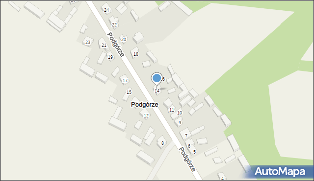 Podgórze, Podgórze, 14, mapa Podgórze