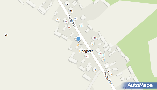 Podgórze, Podgórze, 15, mapa Podgórze