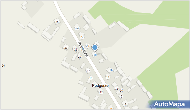 Podgórze, Podgórze, 18, mapa Podgórze