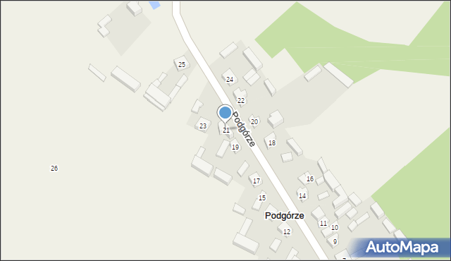 Podgórze, Podgórze, 21, mapa Podgórze