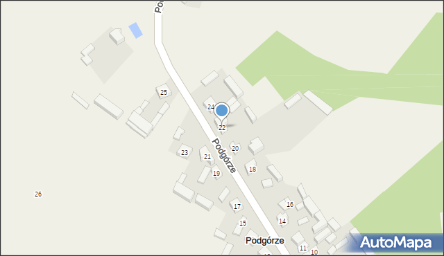 Podgórze, Podgórze, 22, mapa Podgórze