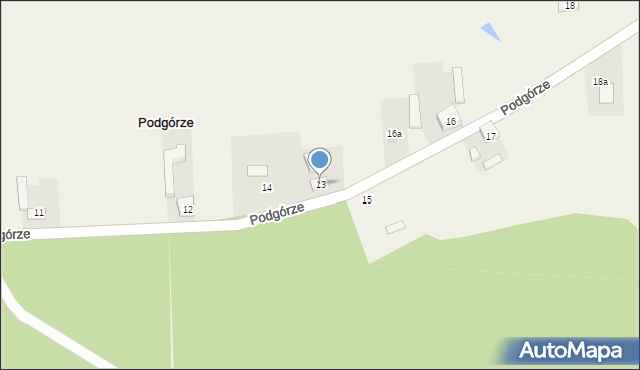 Podgórze, Podgórze, 13, mapa Podgórze