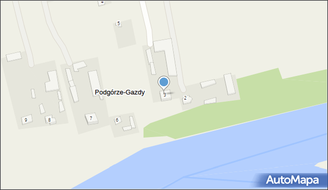 Podgórze-Gazdy, Podgórze-Gazdy, 3, mapa Podgórze-Gazdy