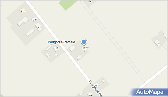 Podgórze-Parcele, Podgórze-Parcele, 12, mapa Podgórze-Parcele