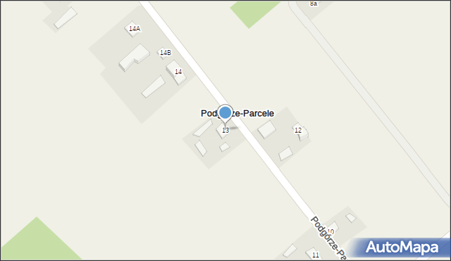 Podgórze-Parcele, Podgórze-Parcele, 13, mapa Podgórze-Parcele