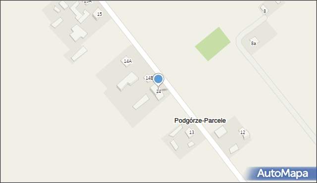 Podgórze-Parcele, Podgórze-Parcele, 14, mapa Podgórze-Parcele