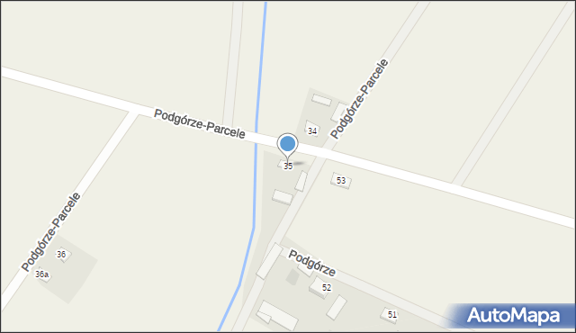 Podgórze-Parcele, Podgórze-Parcele, 35, mapa Podgórze-Parcele