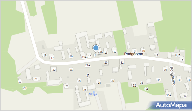 Podgórzno, Podgórzno, 14, mapa Podgórzno