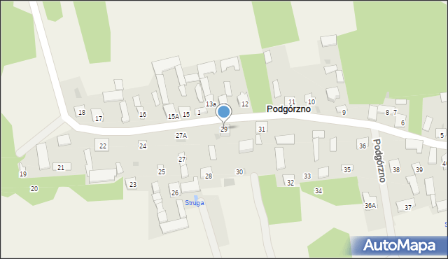 Podgórzno, Podgórzno, 29, mapa Podgórzno