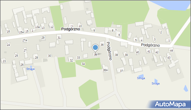 Podgórzno, Podgórzno, 35, mapa Podgórzno