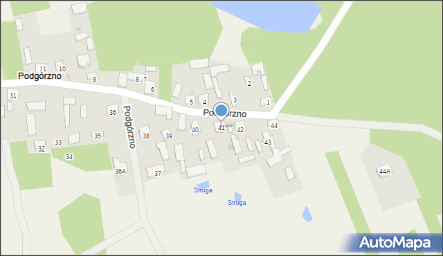 Podgórzno, Podgórzno, 41, mapa Podgórzno