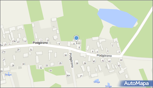 Podgórzno, Podgórzno, 7, mapa Podgórzno