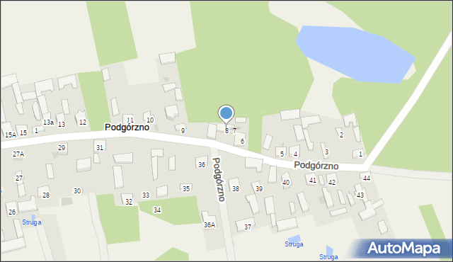 Podgórzno, Podgórzno, 8, mapa Podgórzno