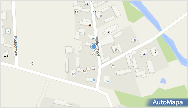 Podgórzyce, Podgórzyce, 20, mapa Podgórzyce