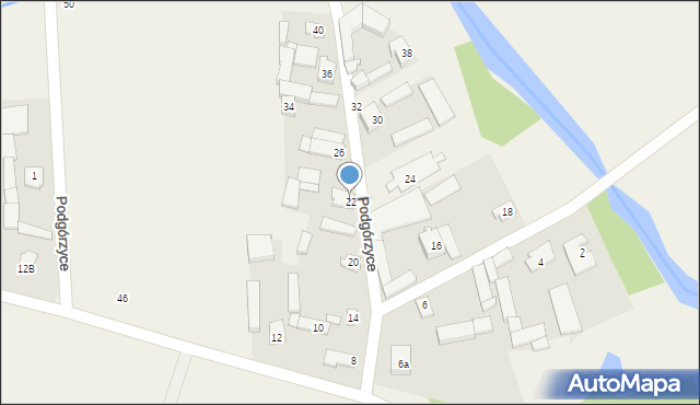 Podgórzyce, Podgórzyce, 22, mapa Podgórzyce