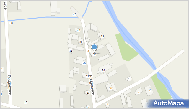 Podgórzyce, Podgórzyce, 30, mapa Podgórzyce