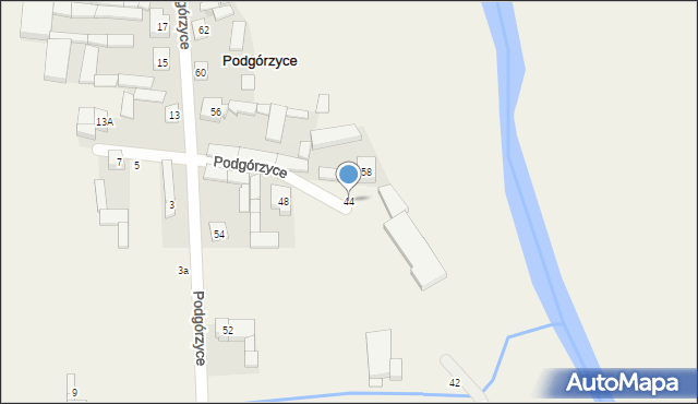 Podgórzyce, Podgórzyce, 44, mapa Podgórzyce