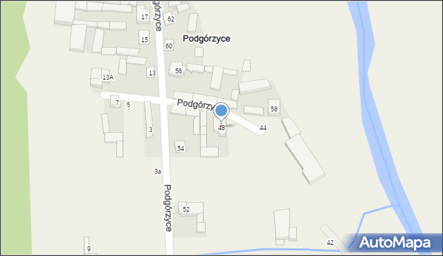 Podgórzyce, Podgórzyce, 48, mapa Podgórzyce