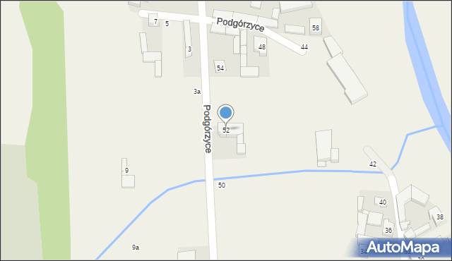 Podgórzyce, Podgórzyce, 52, mapa Podgórzyce