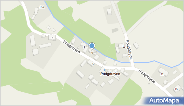 Podgórzyce, Podgórzyce, 9, mapa Podgórzyce