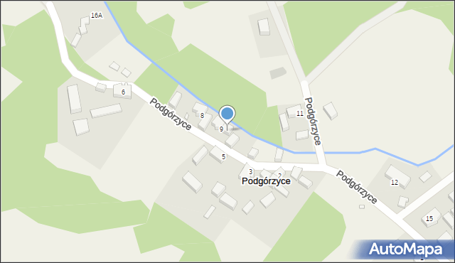 Podgórzyce, Podgórzyce, 9A, mapa Podgórzyce