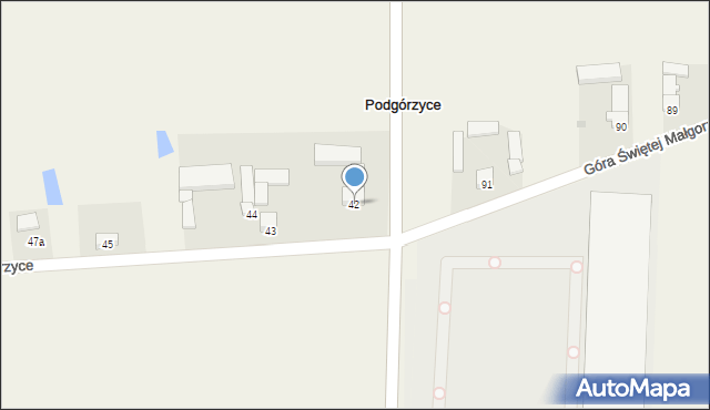 Podgórzyce, Podgórzyce, 42, mapa Podgórzyce