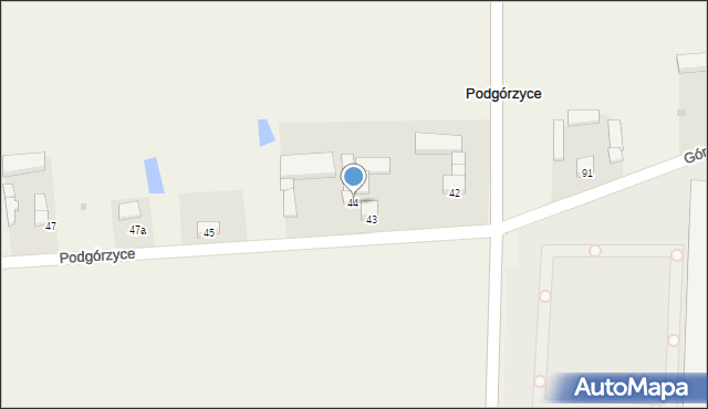 Podgórzyce, Podgórzyce, 44, mapa Podgórzyce