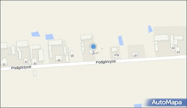 Podgórzyce, Podgórzyce, 47, mapa Podgórzyce