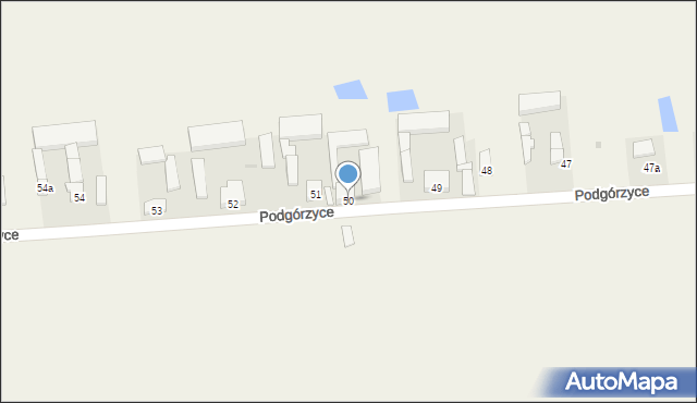 Podgórzyce, Podgórzyce, 50, mapa Podgórzyce