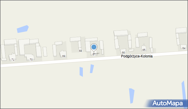 Podgórzyce, Podgórzyce, 67, mapa Podgórzyce