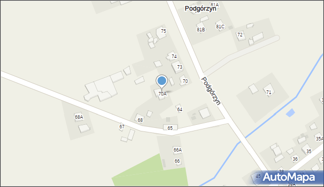 Podgórzyn, Podgórzyn, 70A, mapa Podgórzyn