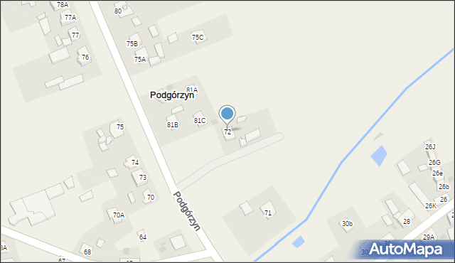 Podgórzyn, Podgórzyn, 72, mapa Podgórzyn