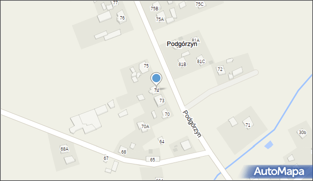 Podgórzyn, Podgórzyn, 74, mapa Podgórzyn