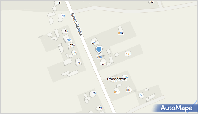 Podgórzyn, Podgórzyn, 75B, mapa Podgórzyn