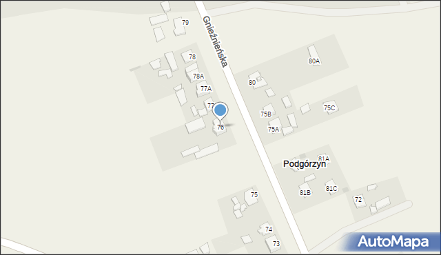 Podgórzyn, Podgórzyn, 76, mapa Podgórzyn