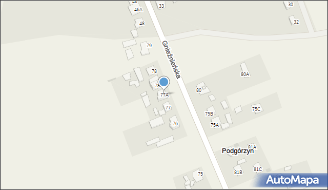 Podgórzyn, Podgórzyn, 77A, mapa Podgórzyn