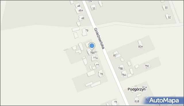 Podgórzyn, Podgórzyn, 78A, mapa Podgórzyn