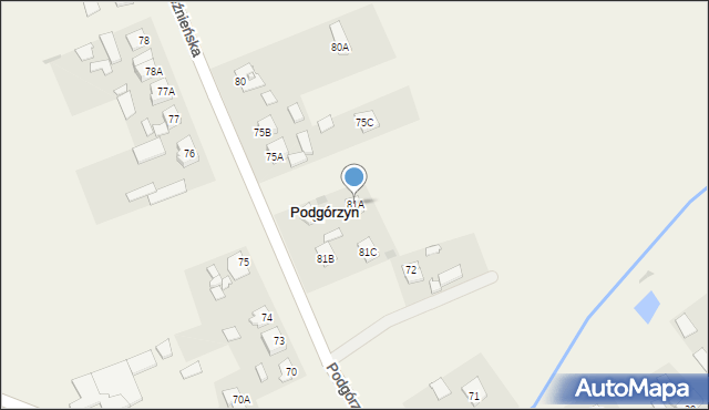 Podgórzyn, Podgórzyn, 81A, mapa Podgórzyn