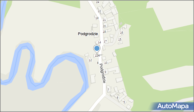 Podgrodzie, Podgrodzie, 12A, mapa Podgrodzie