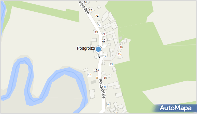 Podgrodzie, Podgrodzie, 14, mapa Podgrodzie