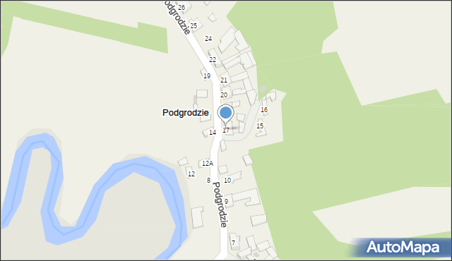 Podgrodzie, Podgrodzie, 17, mapa Podgrodzie