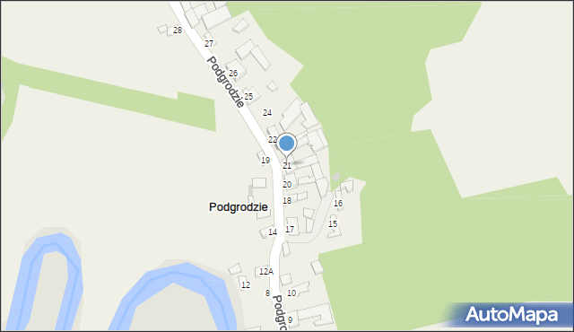 Podgrodzie, Podgrodzie, 21, mapa Podgrodzie